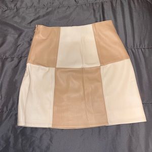 Tan Leather Skirt